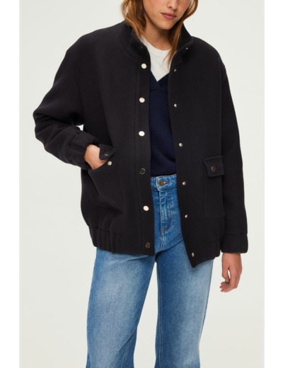 Blouson à col montant en laine - MATTEA