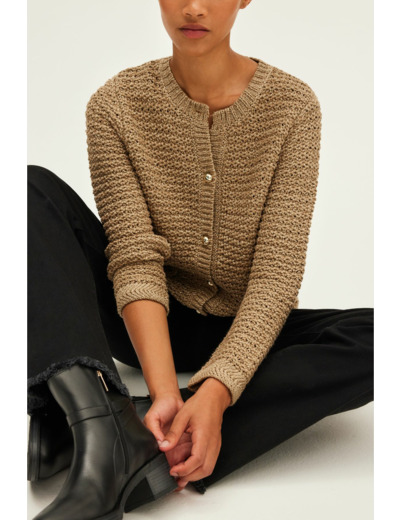 Gilet en maille dorée - JOEY