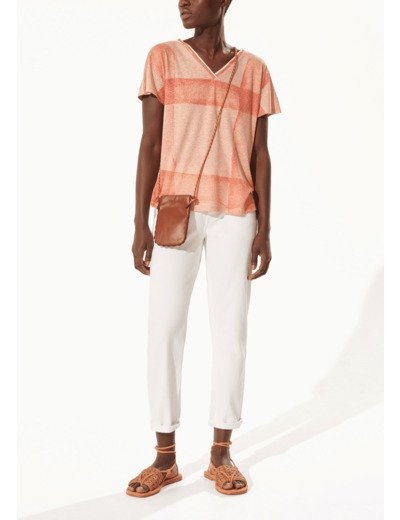 T-shirt rose velours