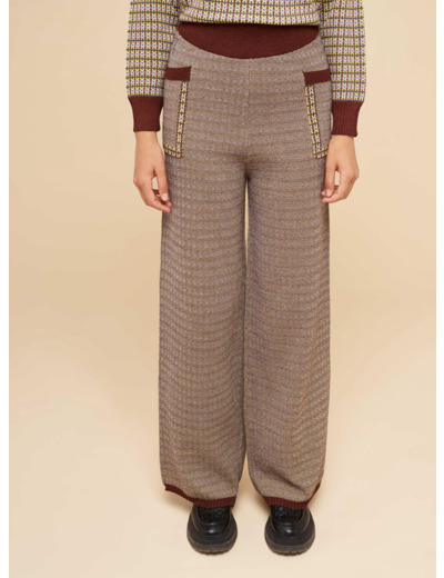 Pantalon prune de mauve