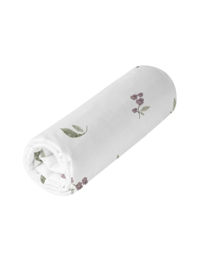 Drap housse Violette | Satin à motifs | Tradition des Vosges