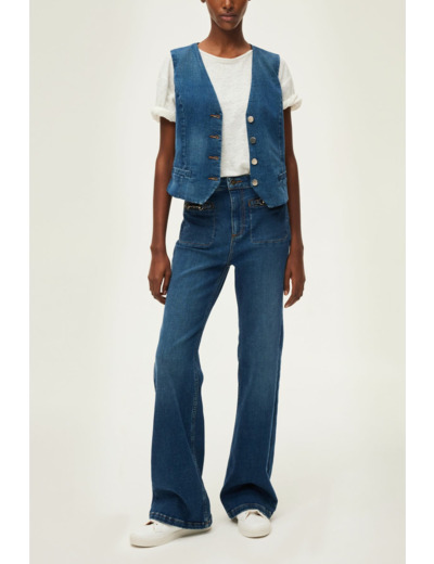 Gilet sans manches en denim - BELLAMY