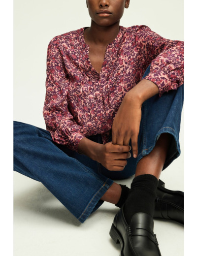 Chemise jacquard à fleurs - BELISSANDE