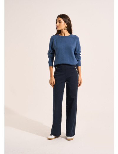 Pantalon droit à pont