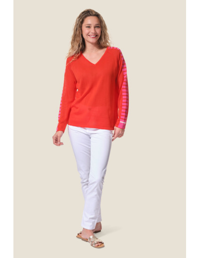 Pull col V en Lyocell Salama