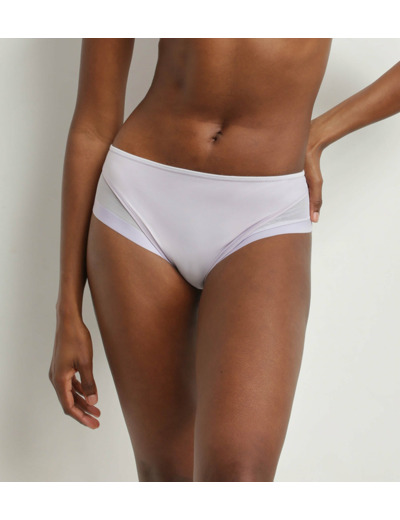 Culotte midi en microfibre et tulle Violet Gris Dim Generous