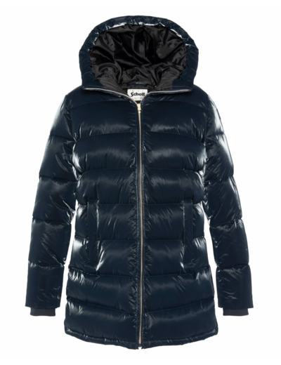 Doudoune longue satinée à capuche SCHOTT CLARE2W