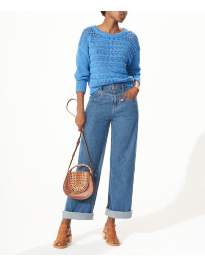 Pull nacre bleu
