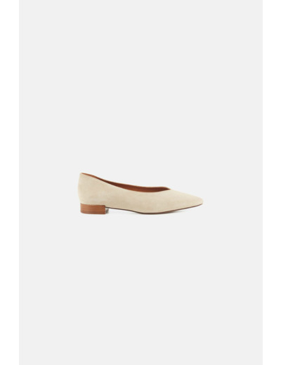 Ballerines aria en cuir naturel