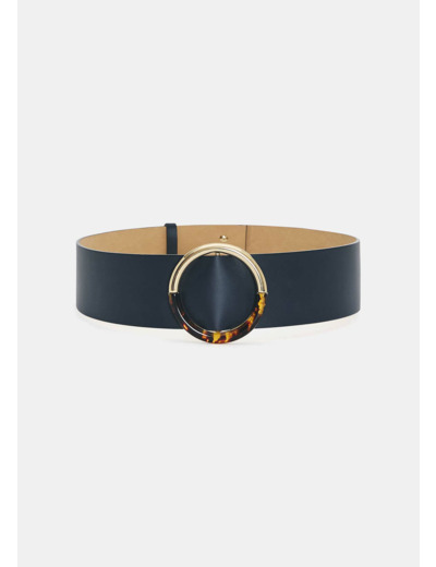 Ceinture Lauren bleu nuit en cuir