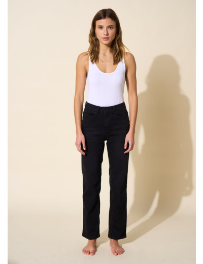 Jean taille haute cinq poches