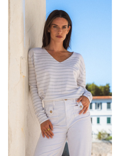 Pull femme VISCOSE & Fil Métal Enora