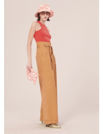 Pantalon Pyla Cognac en Coton