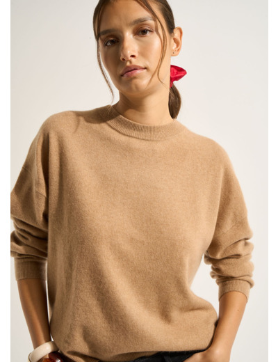 Pull col rond 100% cachemire