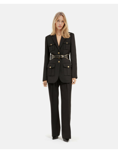 Veste saharienn4 poches plaquees black