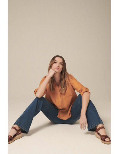 Chemise sandy oversize 100% lin