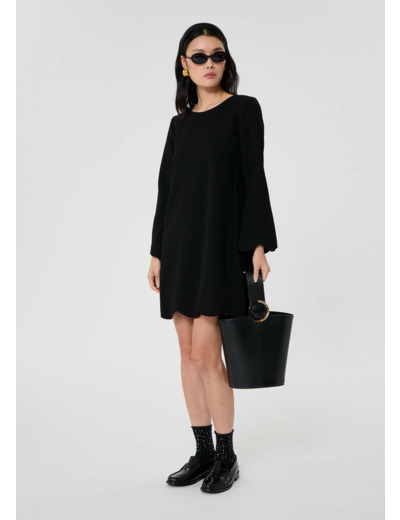 Robe Ruoda Noir en Polyester recyclé GRS