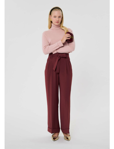 Pantalon Pia Bordeaux en Polyester