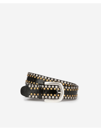 Ceinture en cuir avec studs black