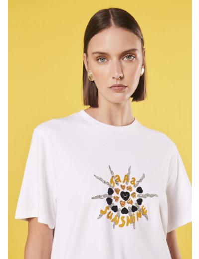 T-Shirt Tarasun Blanc en Coton