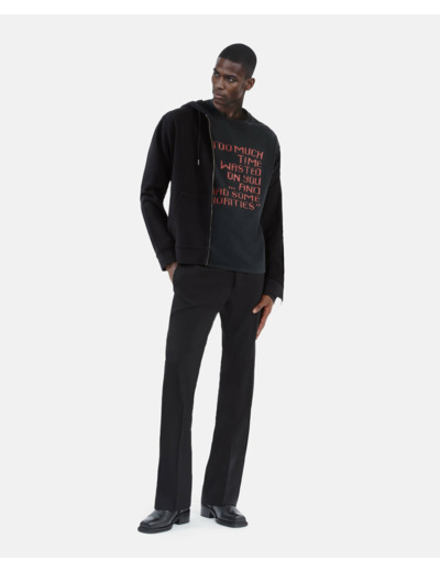 T-shirt manches courtes avec print devant black washed