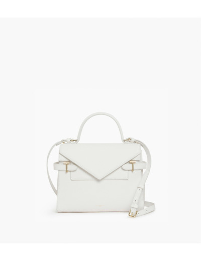 Sac à main double rabat moyen modèle Emilie en cuir signature T