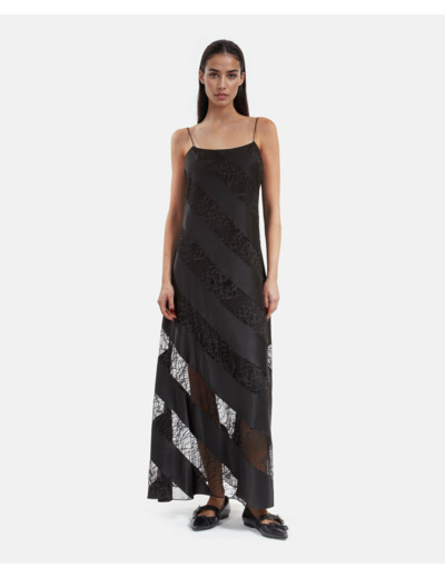 Robe longue diagonale black