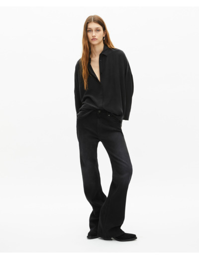 Jean flare noir black washed