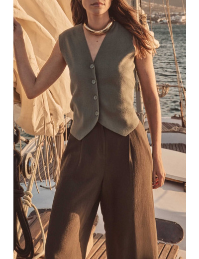 Pantalon de tailleur large FLAUBERT