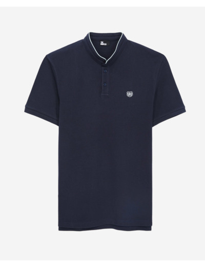 Polo Bleu Marine En Coton navy
