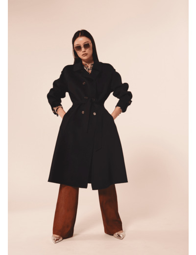 Manteau Ivane Nocturne en Laine
