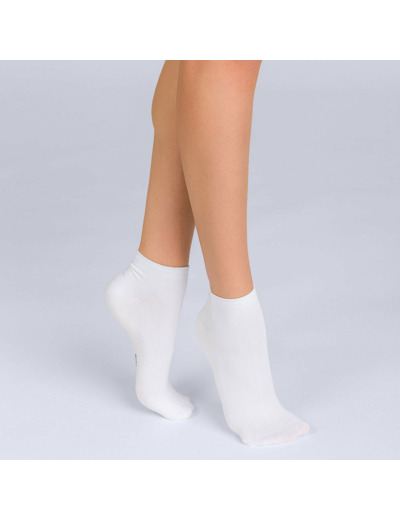 Lot de 2 socquettes courtes blanches Skin Femme