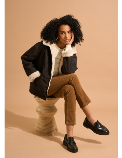 Parka courte réversible