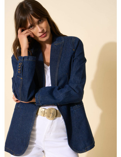 Blazer en denim brut