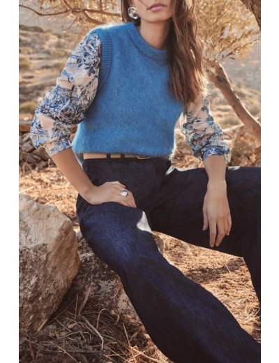 Pull sans manches en mohair SCOTT