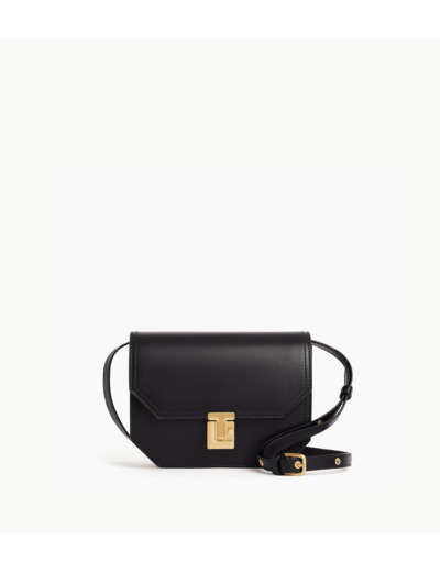 Petit sac bandoulière Rose en cuir lisse