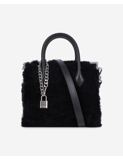 Sac Ming En Peau Lainée Noire black
