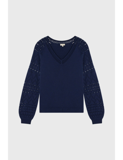 Pull col V en coton - LOUISA