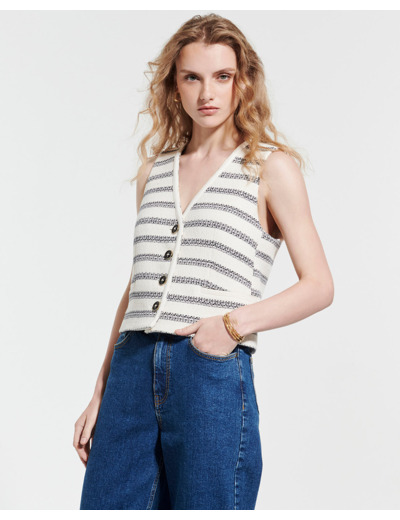 Gilet Georges Rayures en Coton
