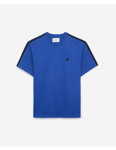 Tshirt manches courtes avec bande sur les manches electric blue