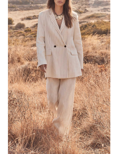 Pantalon de tailleur en lin LAYLA
