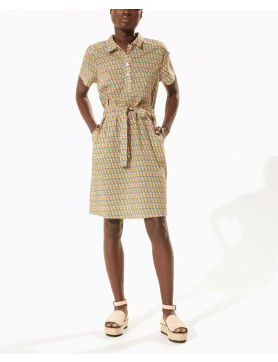 Robe rose / moutarde