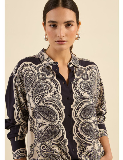 Chemise oversize à imprimé cachemire