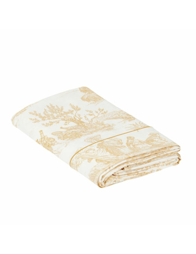 Drap plat Rêve en Or Toile de Jouy | Tradition des Vosges