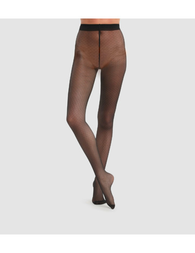 Collant noir DIM SIGNATURE Illusion résille 20D