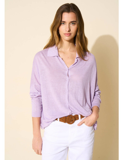 Gilet ample avec col polo