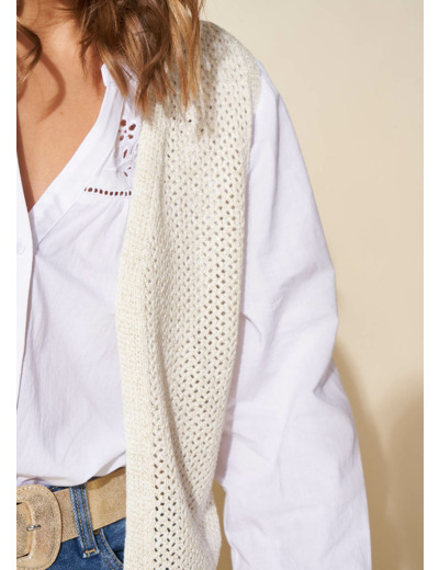 Gilet à grosses mailles