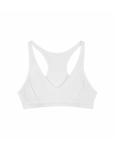 Brassière de sport blanche DIM Pocket Micro Girl