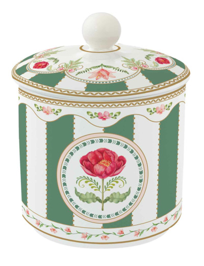 FLOWERY Pot avec couvercle 10.5cm x 13h