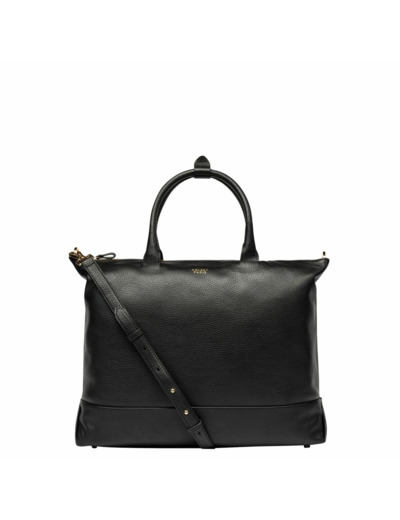 Le cuir graine sac cabas zippe